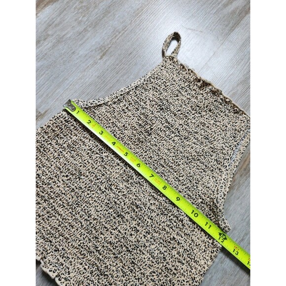 Gaze Leopard Print Tank Top Square Neck Halter Ruffle Stretch Womens M GUC - Picture 6 of 8